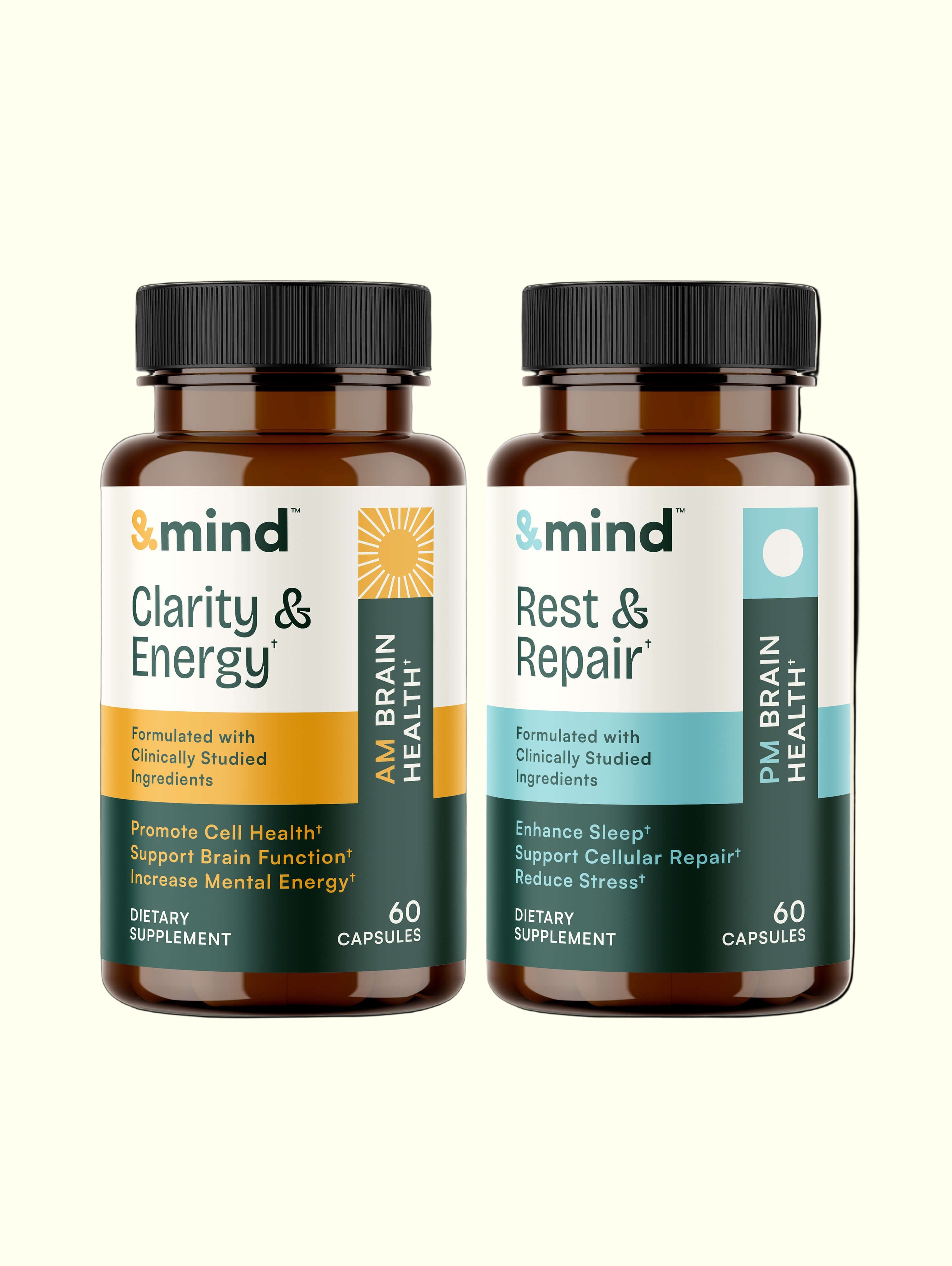 &Mind AM + PM Combo Pack — 24-Hour Brain Support Supplement